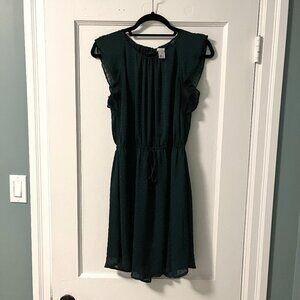 Green Swiss Dot H&M Dress - Medium